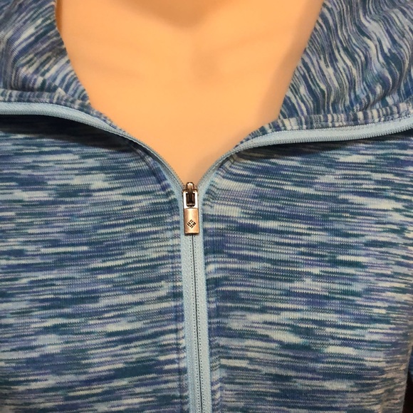 Lightweight Columbia Blue/Teal Zippered Jacket, M - Picture 2 of 4